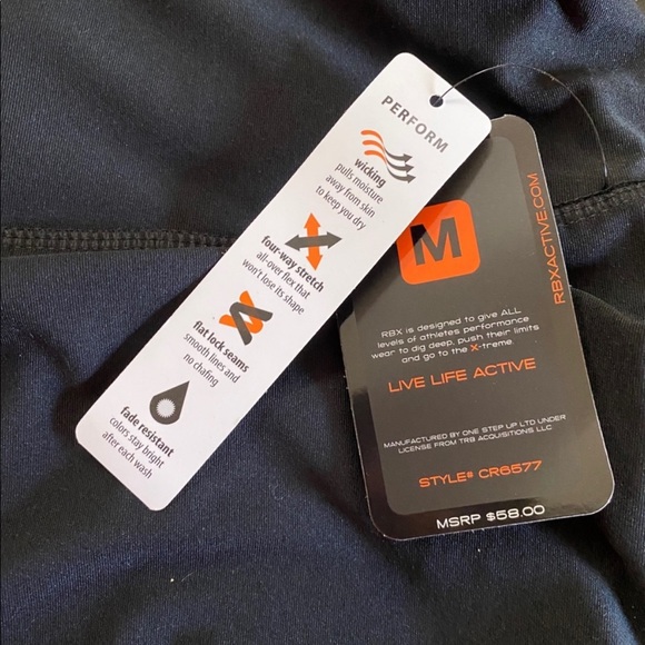 NWT RBX Capri length leggings with mesh - Picture 3 of 4